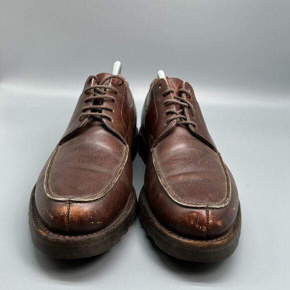 John Lobb Barros Mens 9 Dark Brown Leather Derby Shoes Lace-Up Low Top Casual main image 13